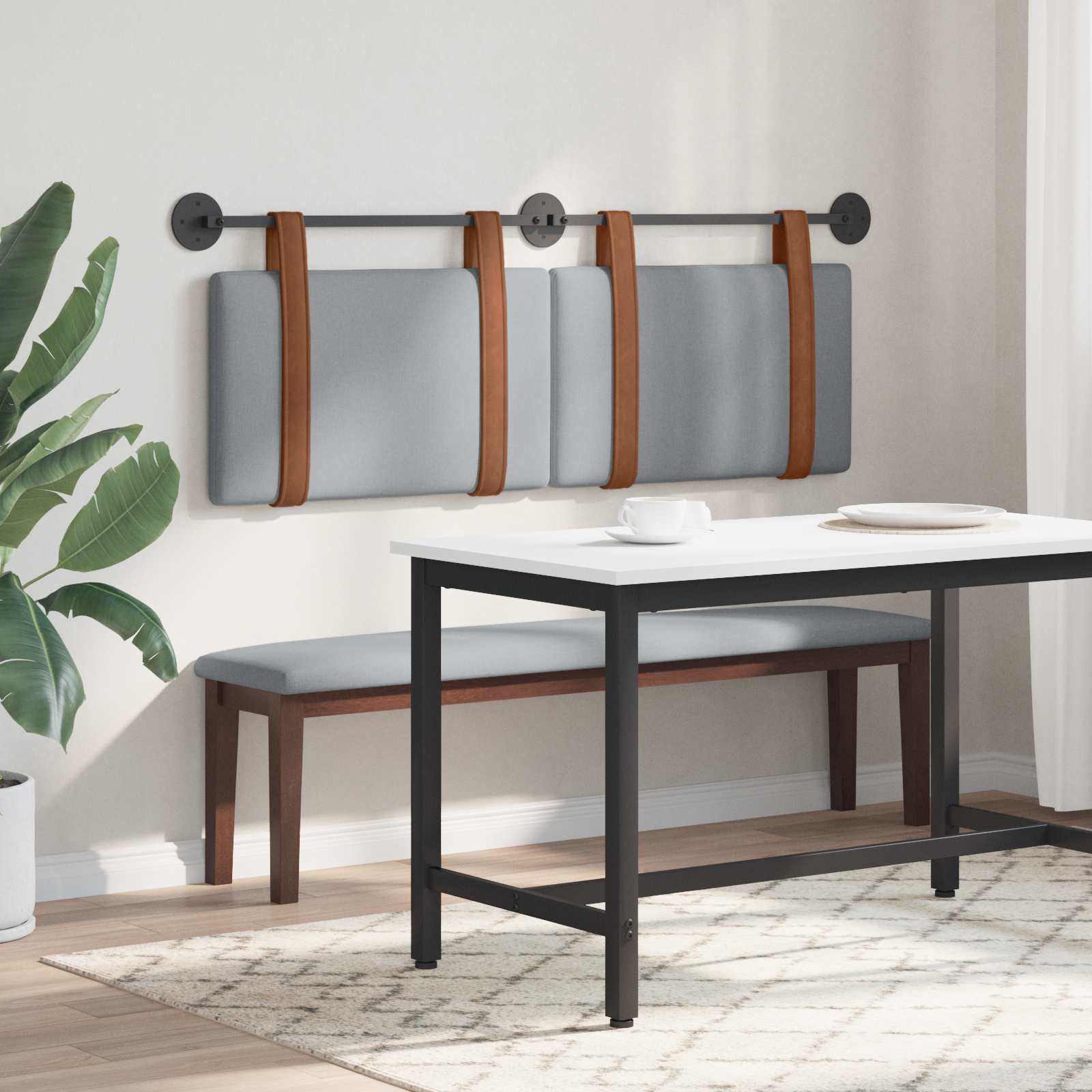 Testata appesa Grigio chiaro 140 x 40 cm Legno multistrato 42031453