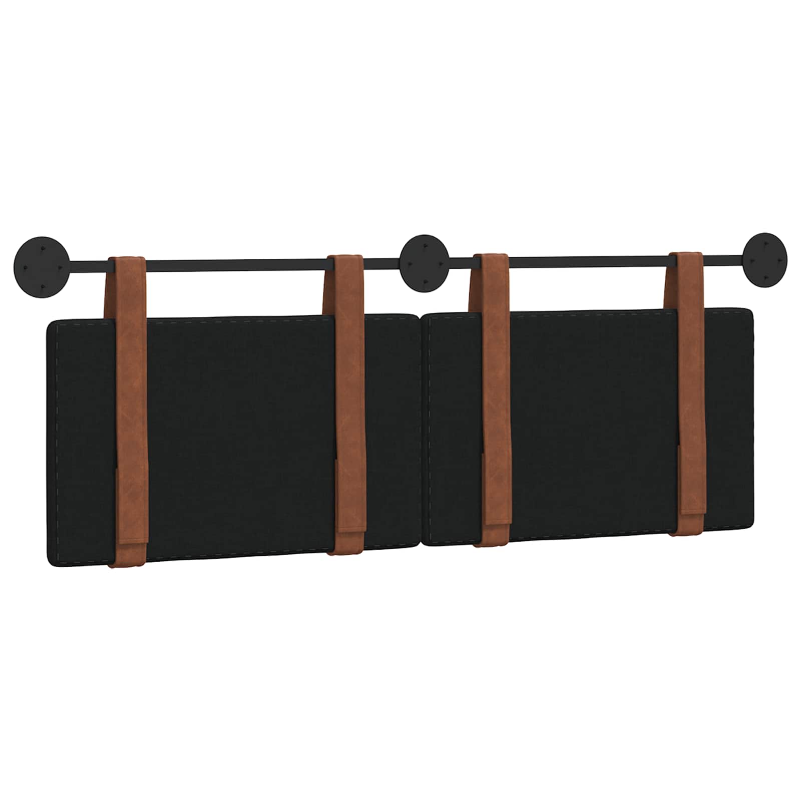 Testata appesa Tinta unita Nero 140 x 40 cm Legno multistrato 42031455