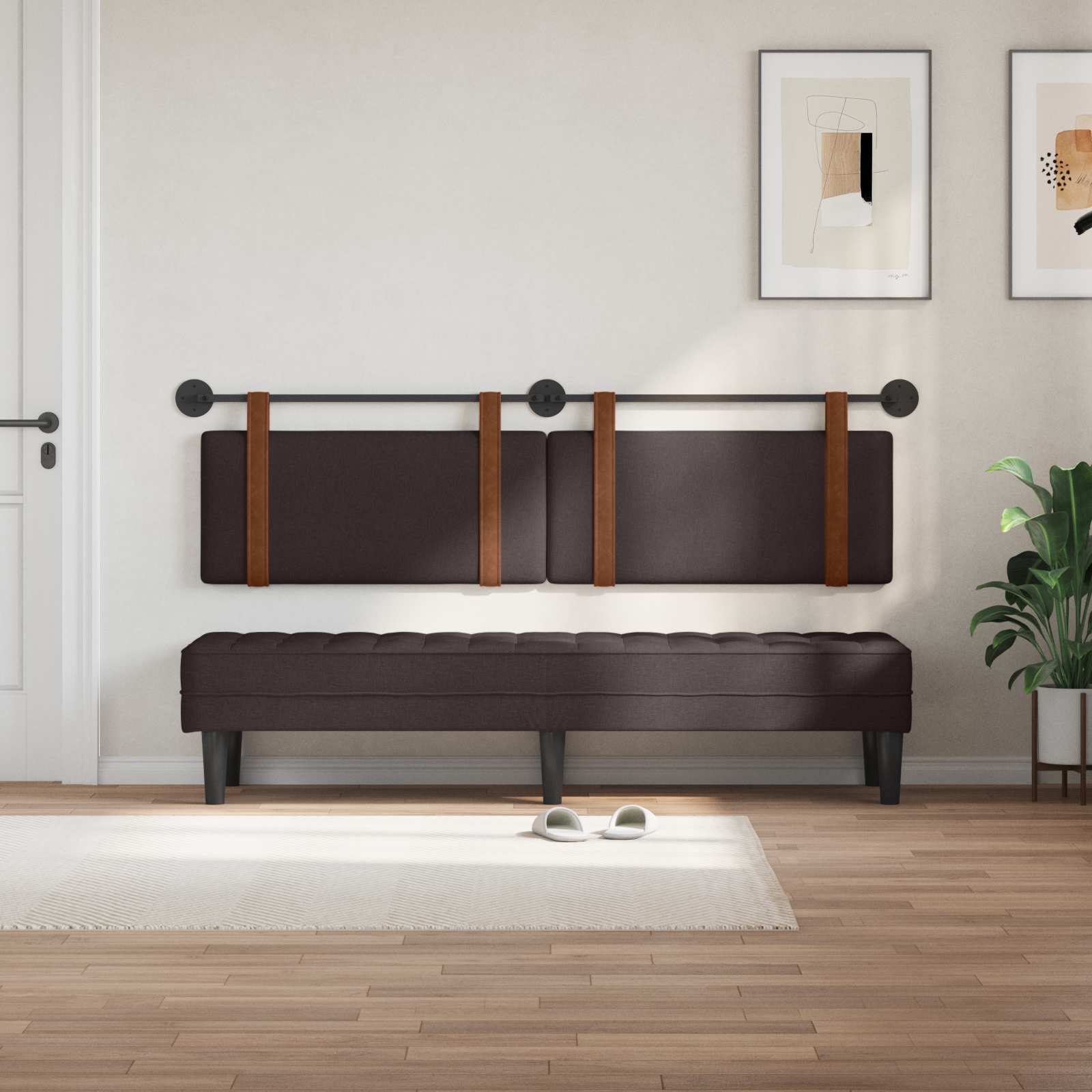 Testata appesa Marrone Scuro 160 x 40 cm Legno multistrato 42031487