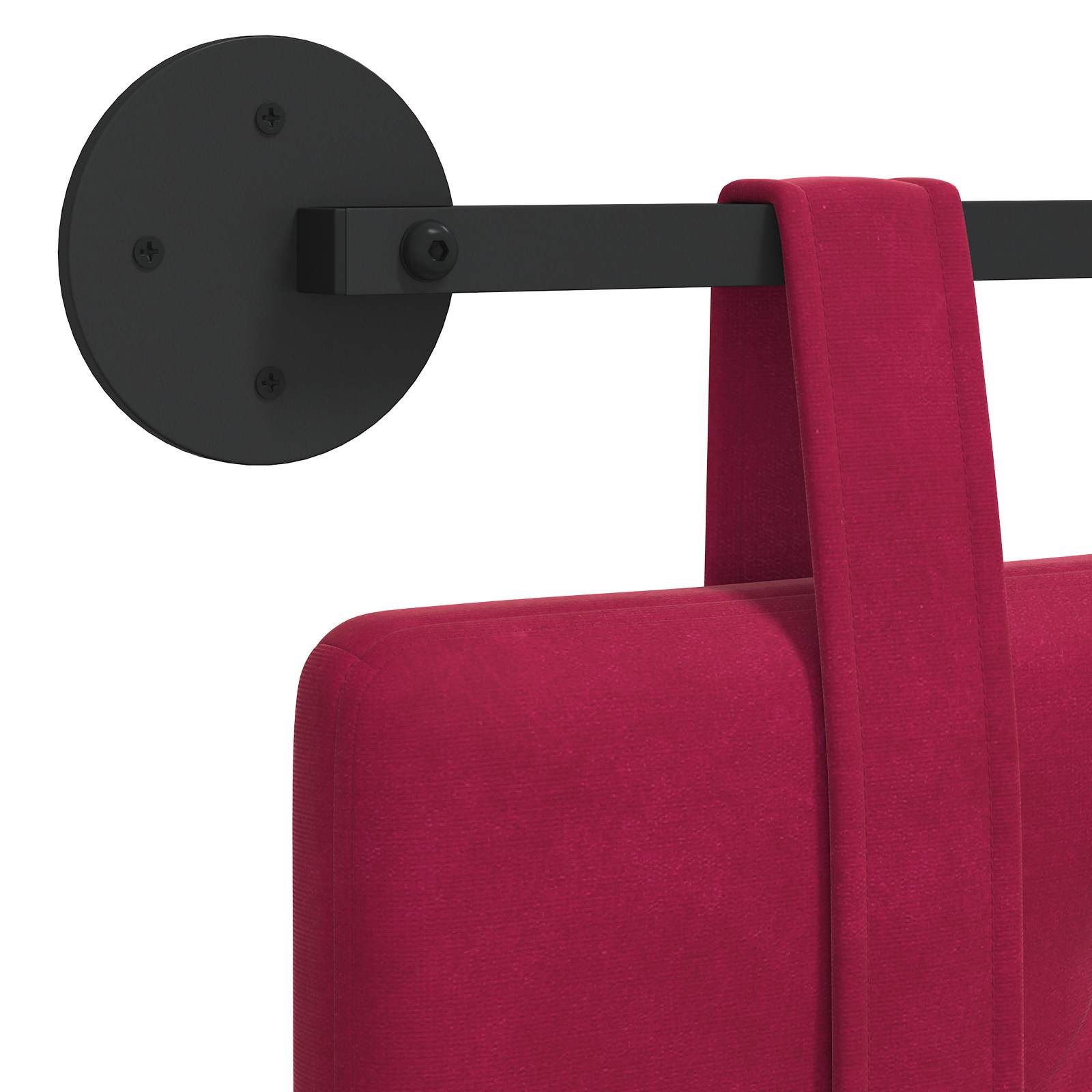 Testata appesa Rosso Vino 90 x 55 x 5 cm Velluto 42031560