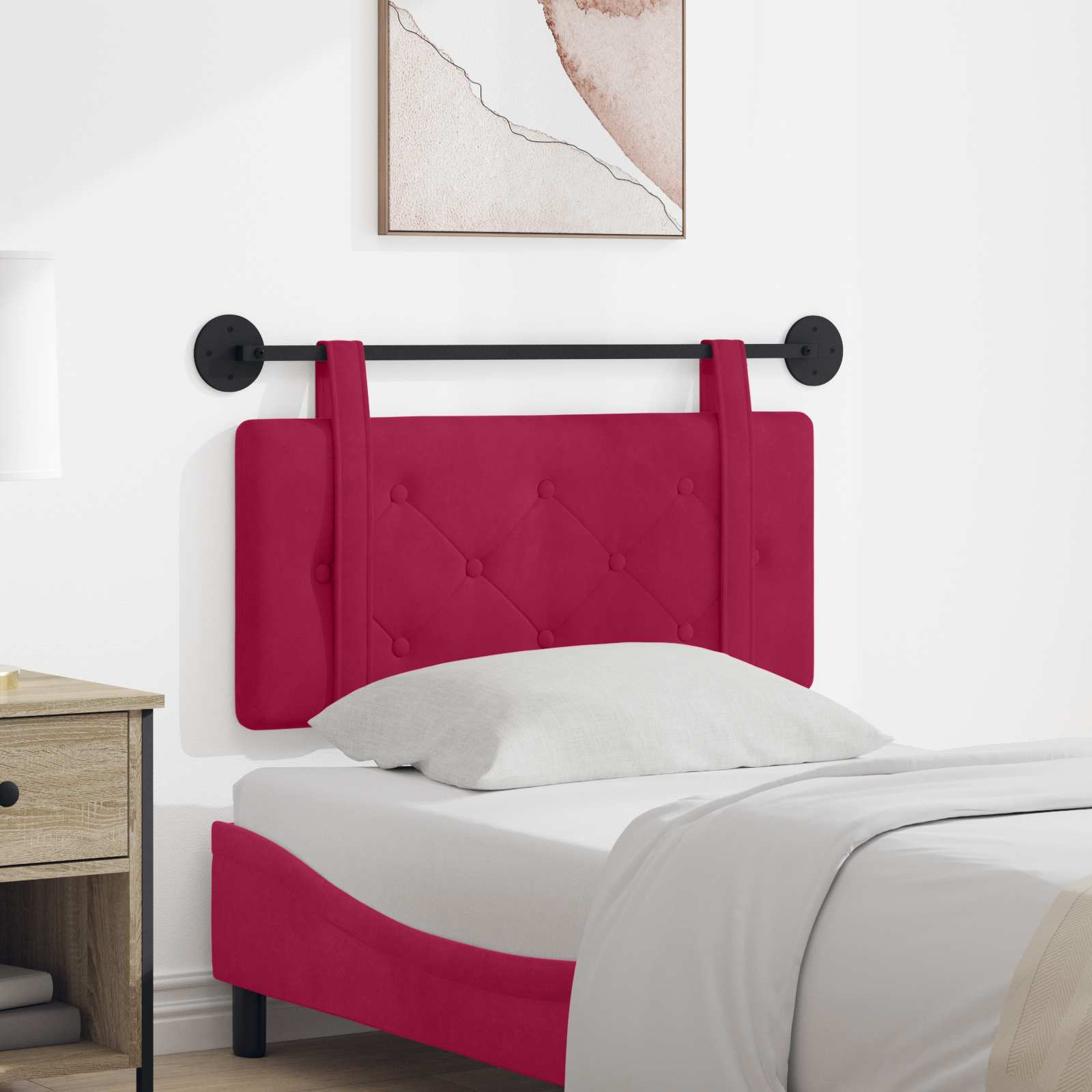 Testata appesa Rosso Vino 90 x 55 x 5 cm Velluto 42031560