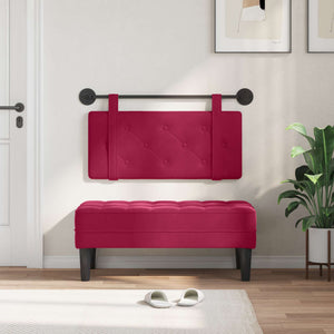 Testata appesa Rosso Vino 90 x 55 x 5 cm Velluto 42031560