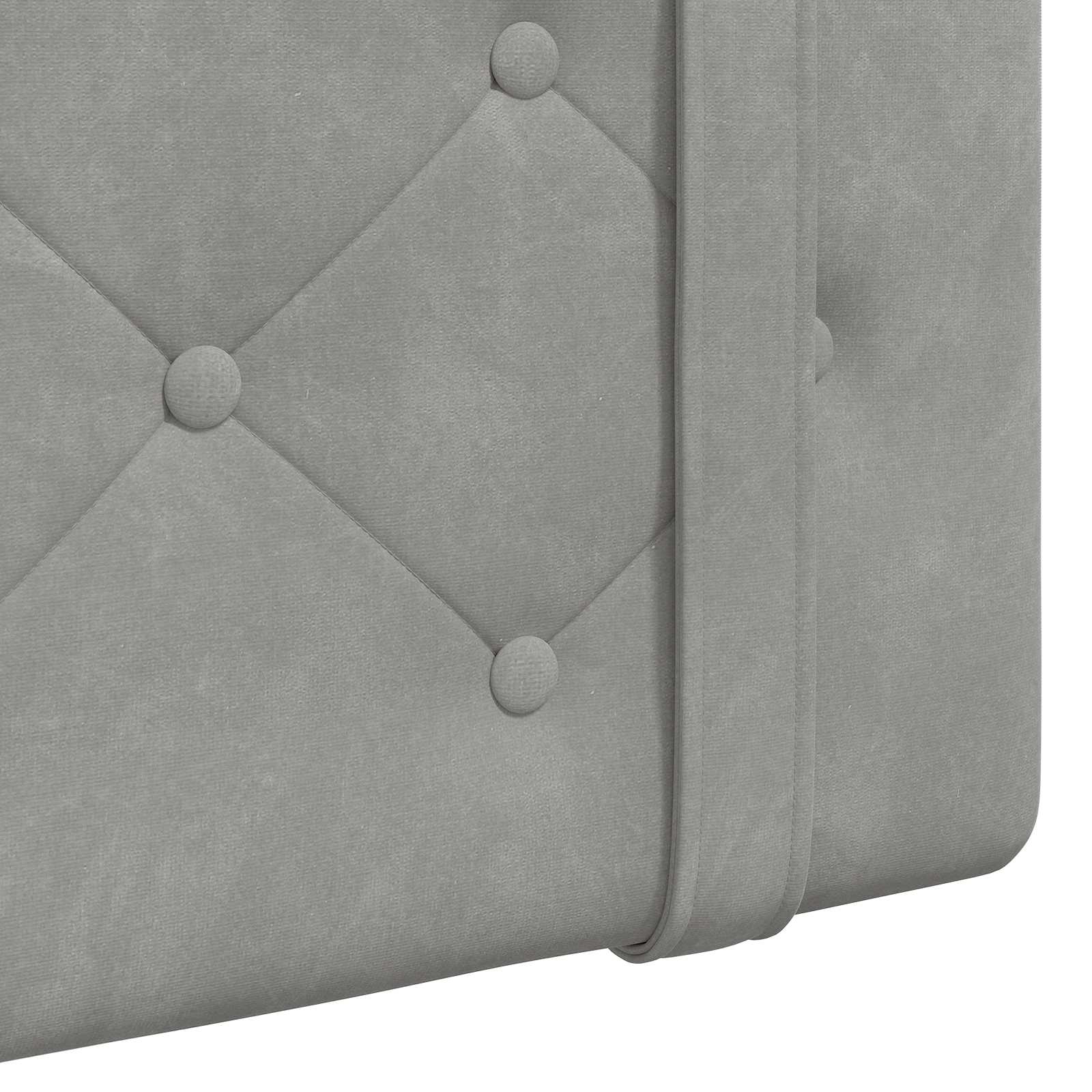 Testata appesa Grigio chiaro 100 x 55 x 5 cm Velluto 42031582