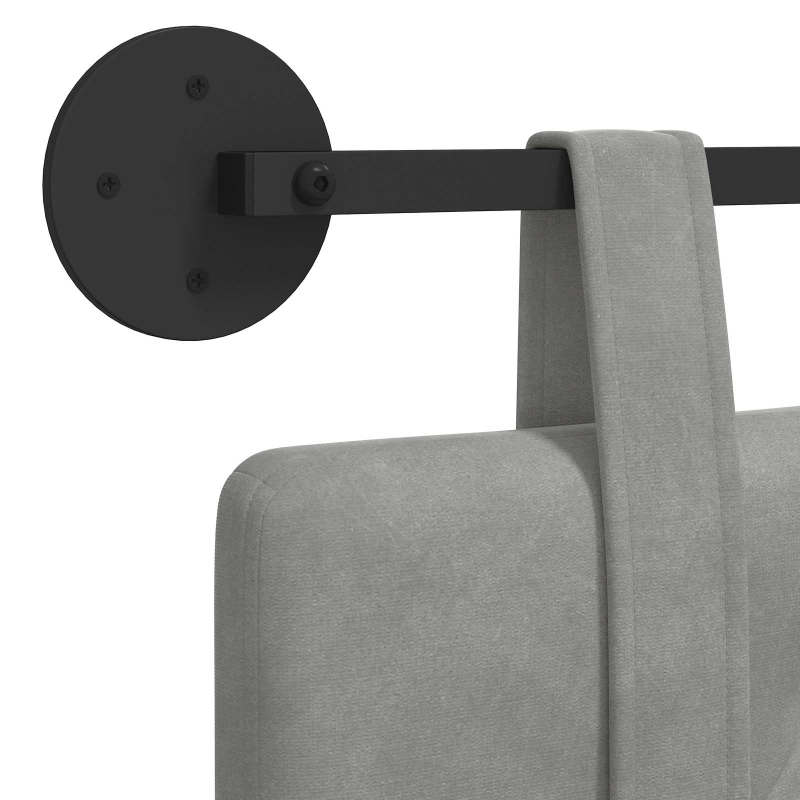 Testata appesa Grigio chiaro 100 x 55 x 5 cm Velluto 42031582