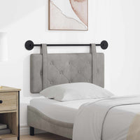 Testata appesa Grigio chiaro 100 x 55 x 5 cm Velluto 42031582