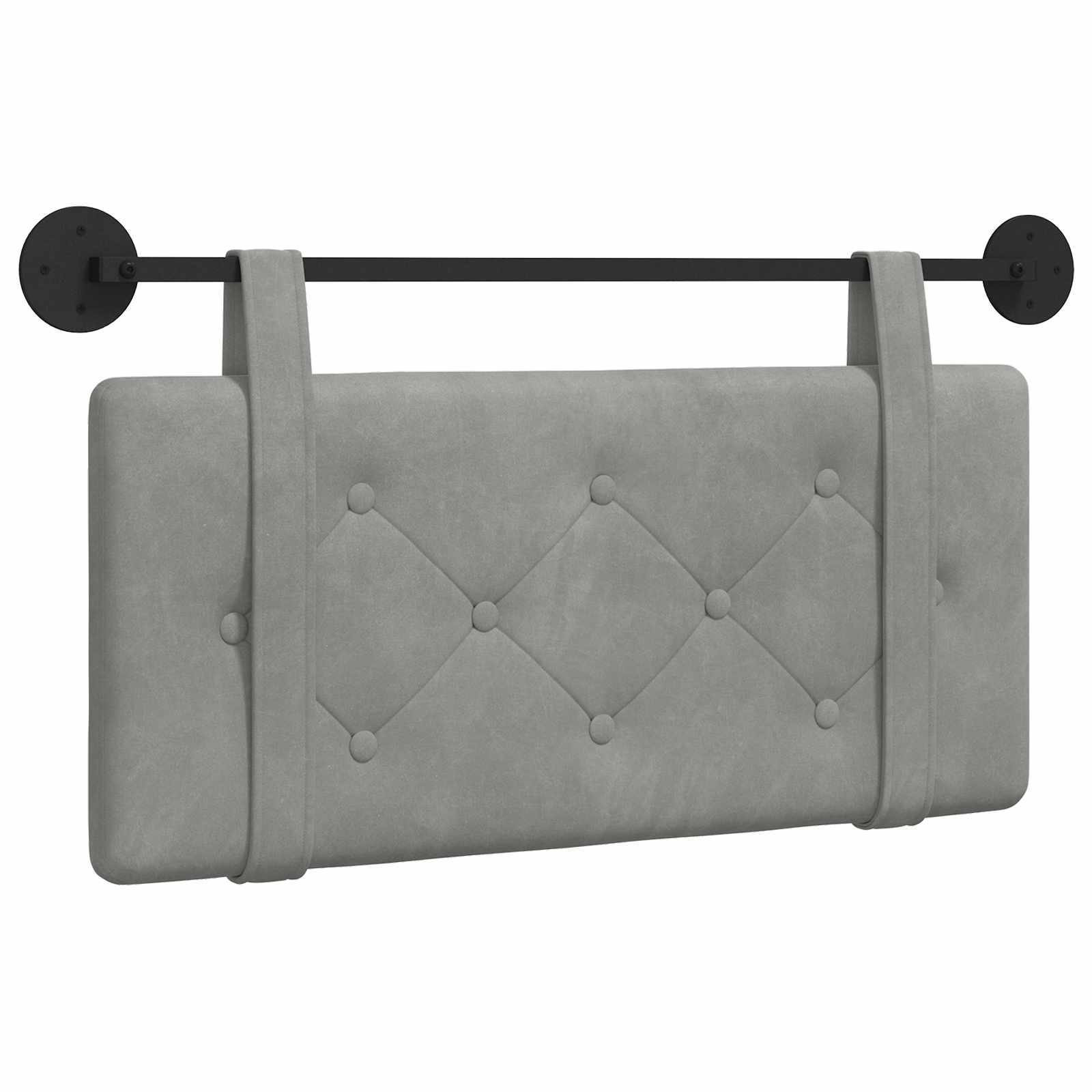Testata appesa Grigio chiaro 100 x 55 x 5 cm Velluto 42031582