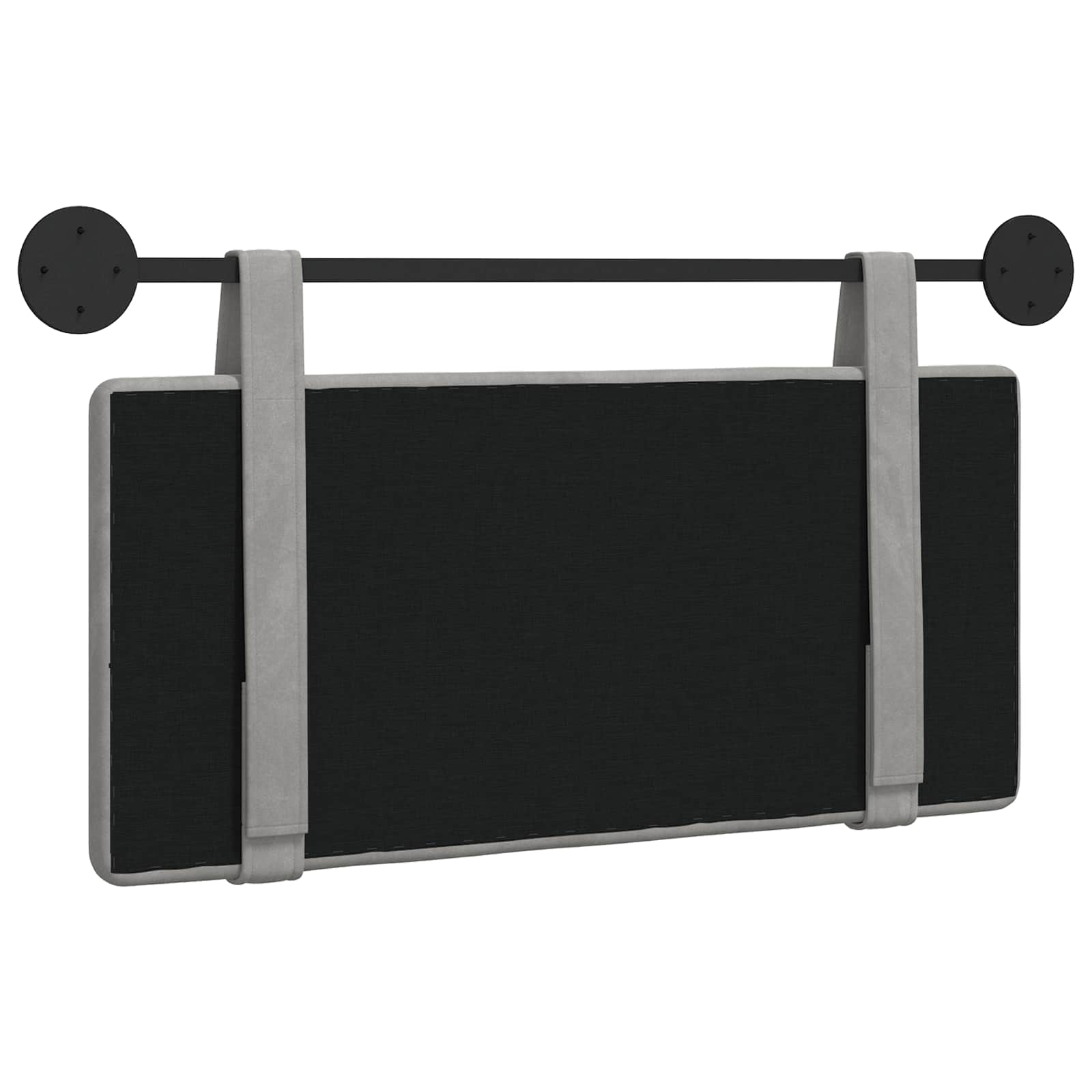 Testata appesa Grigio chiaro 100 x 55 x 5 cm Velluto 42031582