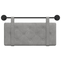 Testata appesa Grigio chiaro 100 x 55 x 5 cm Velluto 42031582