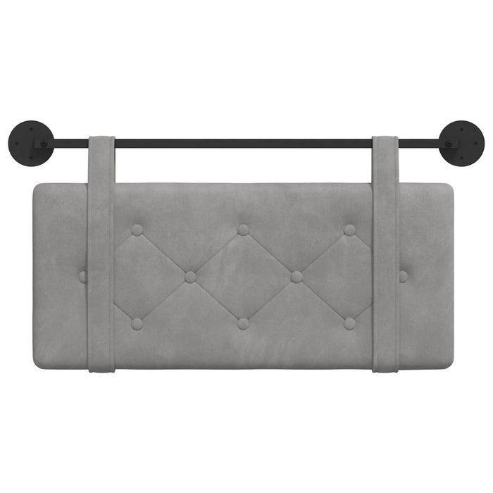 Testata appesa Grigio chiaro 100 x 55 x 5 cm Velluto 42031582