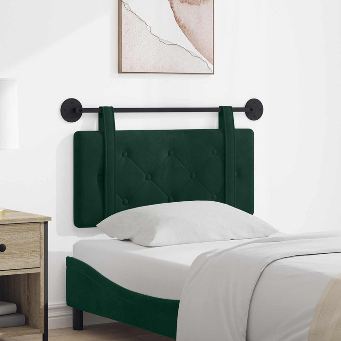 Testata appesa Verde Scuro 100 x 55 x 5 cm Velluto 42031584