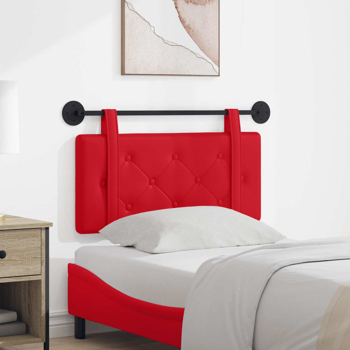 Testiera Montata a Muro Rosso 90 x 5 x 40 cm Compensato 42031601