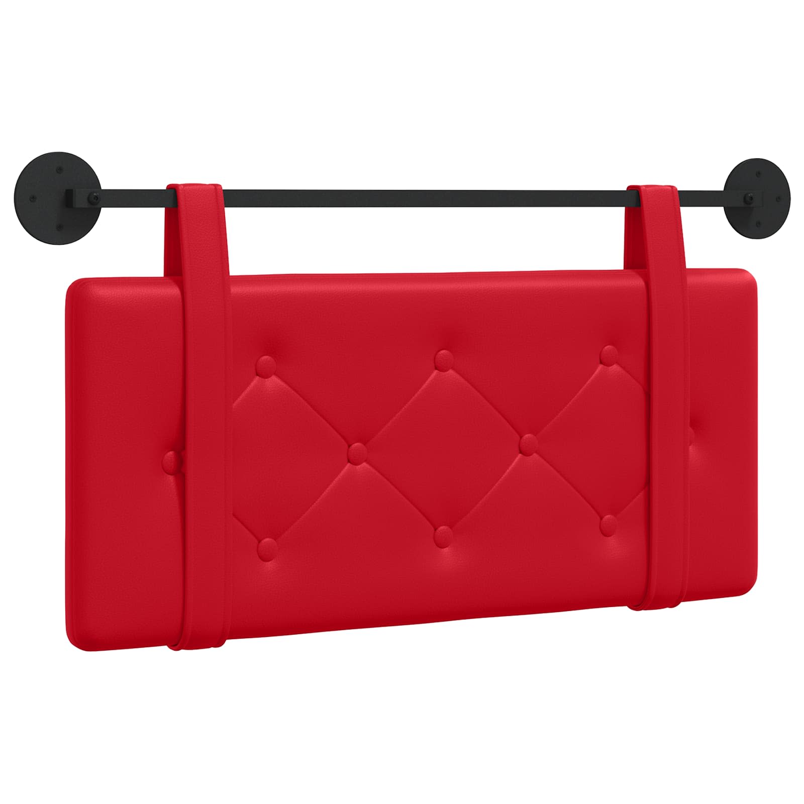 Testiera Montata a Muro Rosso 90 x 5 x 40 cm Compensato 42031601