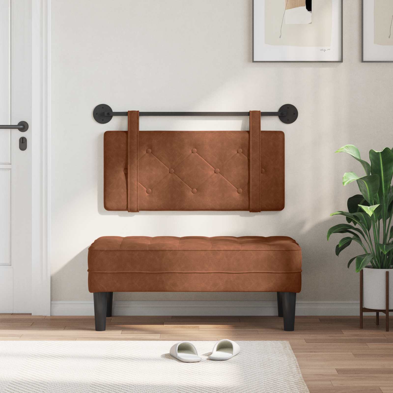 marrone Montaggio a parete Marrone 200 x 5 x 40 cm Compensato 42031606