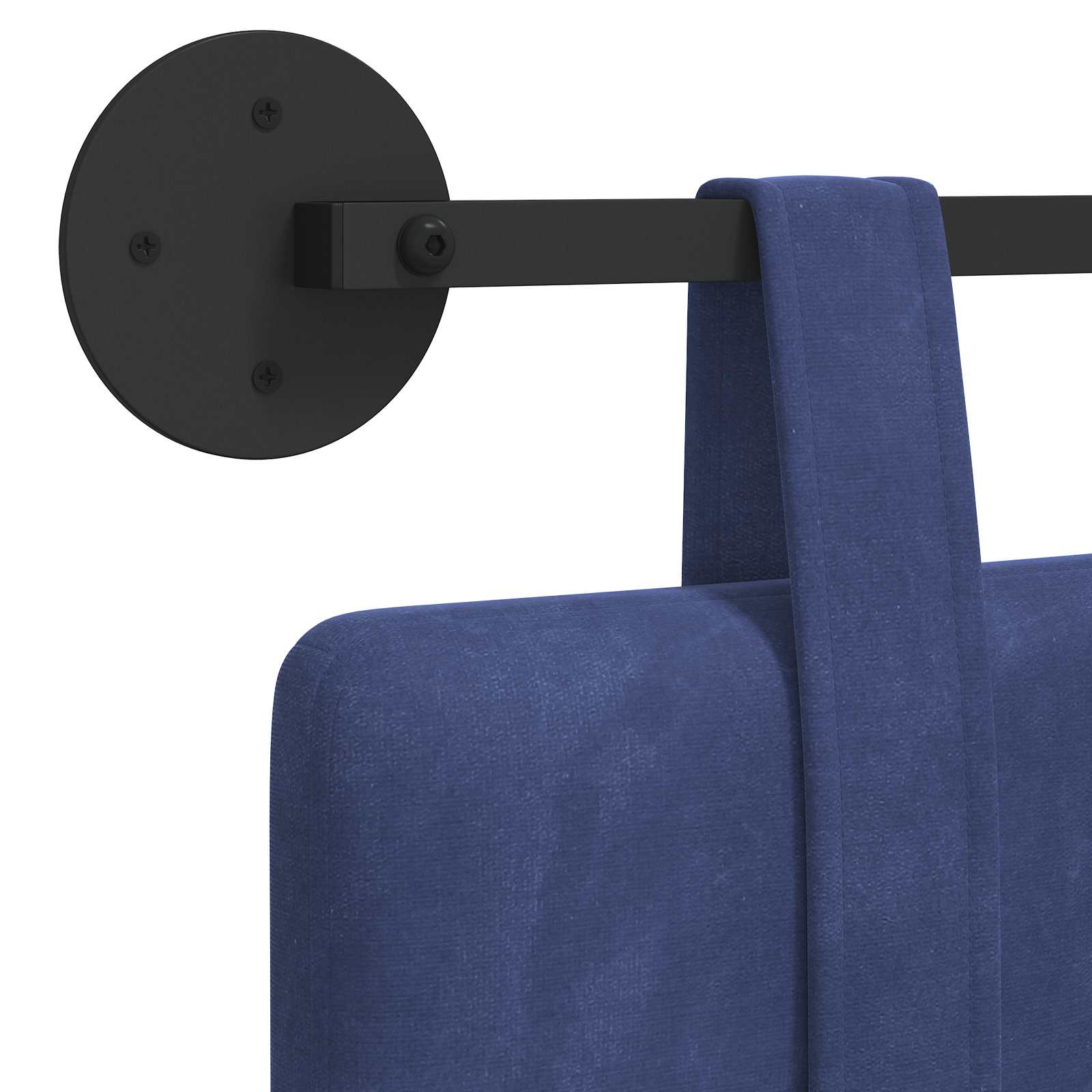 Testata appesa Blu Polizia 110 x 55 x 5 cm Velluto 42031622