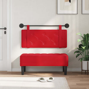 Testiera Montata a Muro Rosso 100 x 5 x 40 cm Compensato 42031628