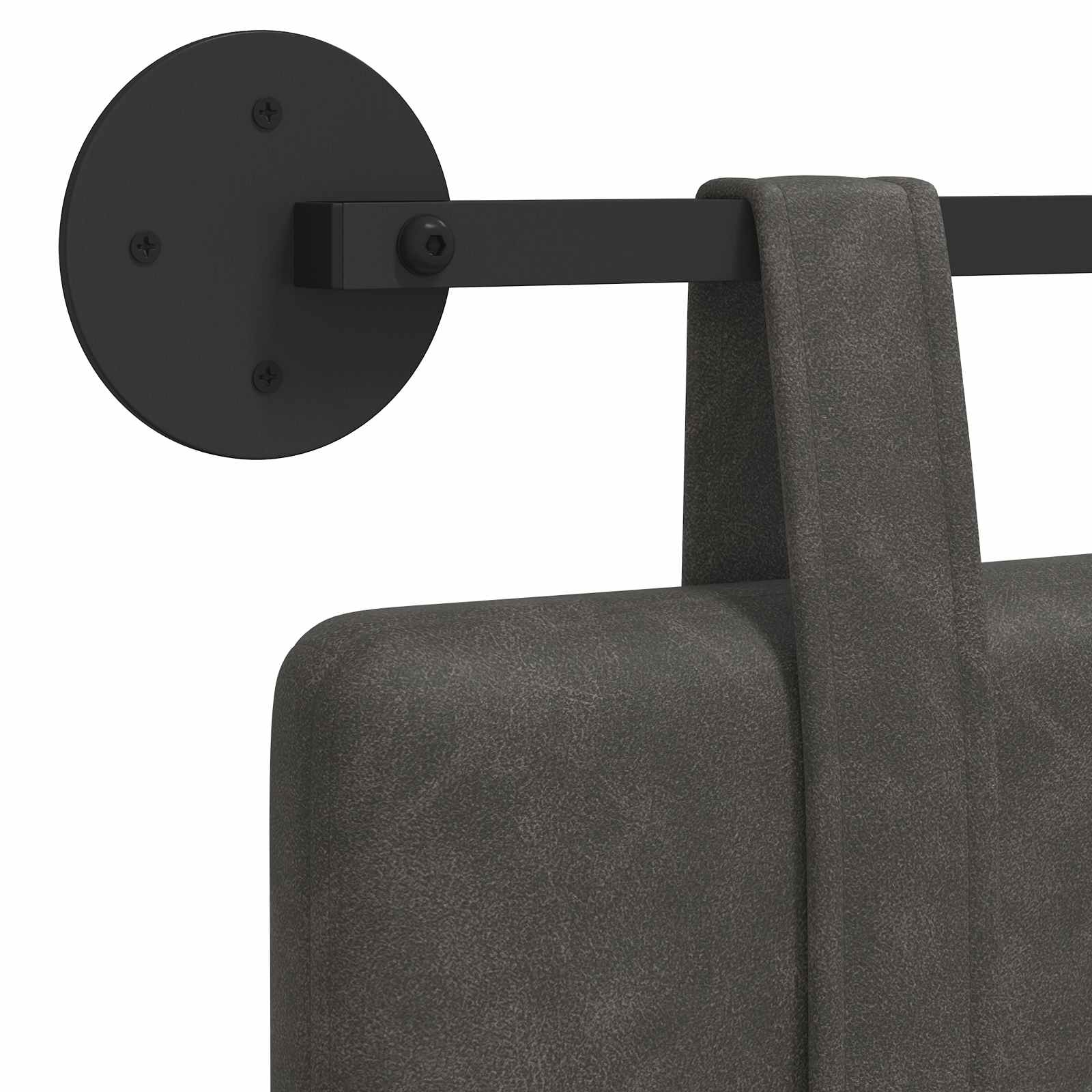 nero Montaggio a parete Nero 200 x 5 x 40 cm Compensato 42031632