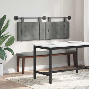 Testata appesa Grigio scuro 130 x 55 x 5 cm Velluto 42031637
