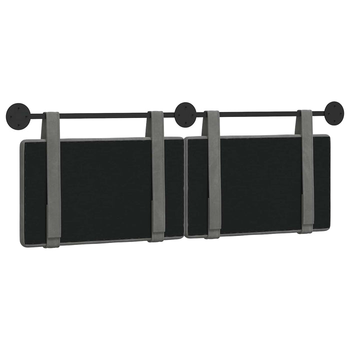 Testata appesa Grigio scuro 130 x 55 x 5 cm Velluto 42031637