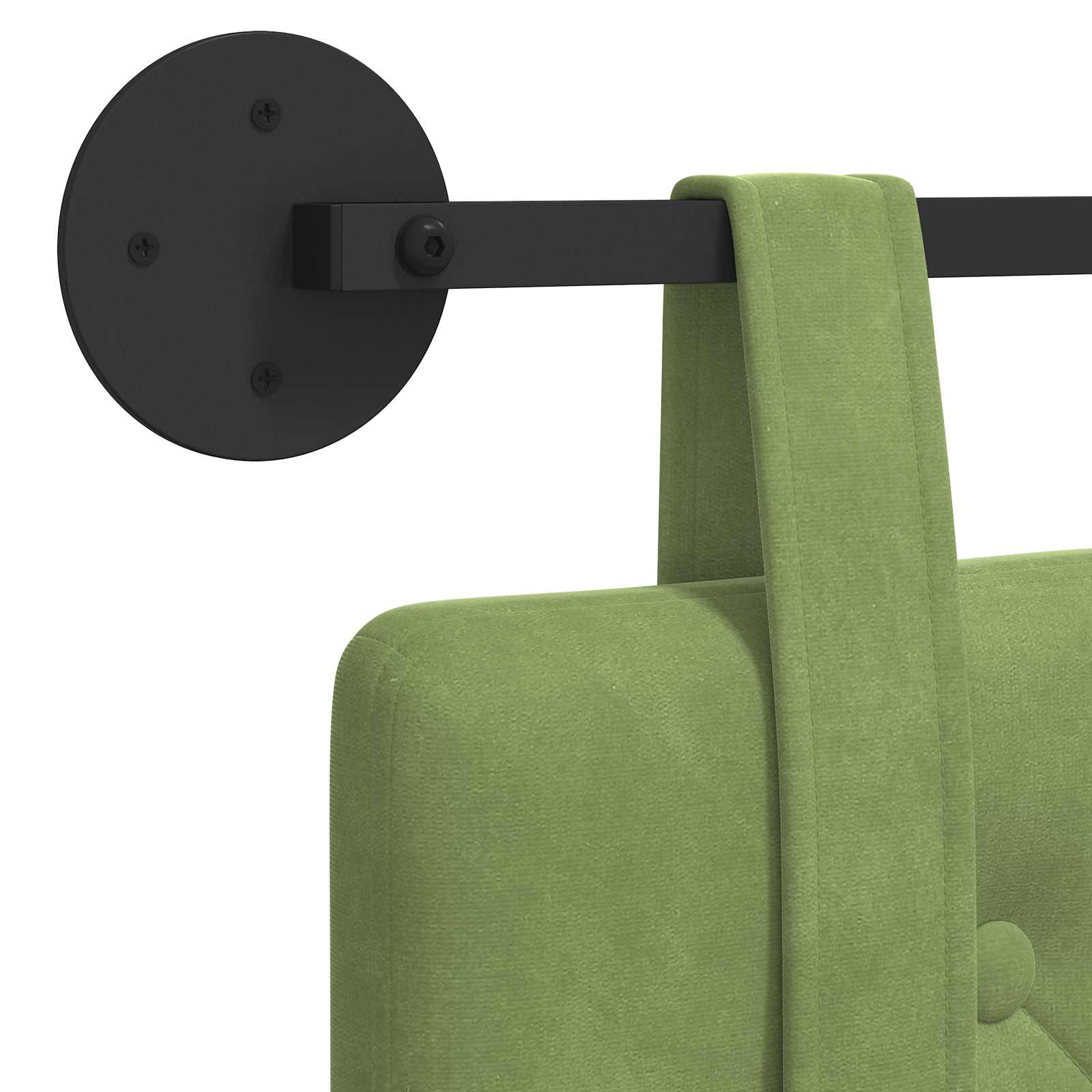 Testata appesa Verde chiaro 130 x 55 x 5 cm Velluto 42031639