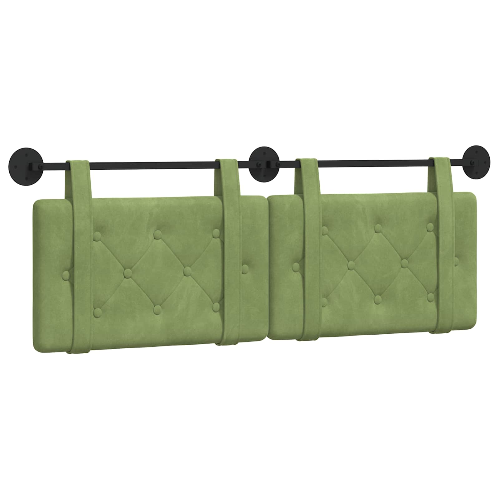 Testata appesa Verde chiaro 130 x 55 x 5 cm Velluto 42031639