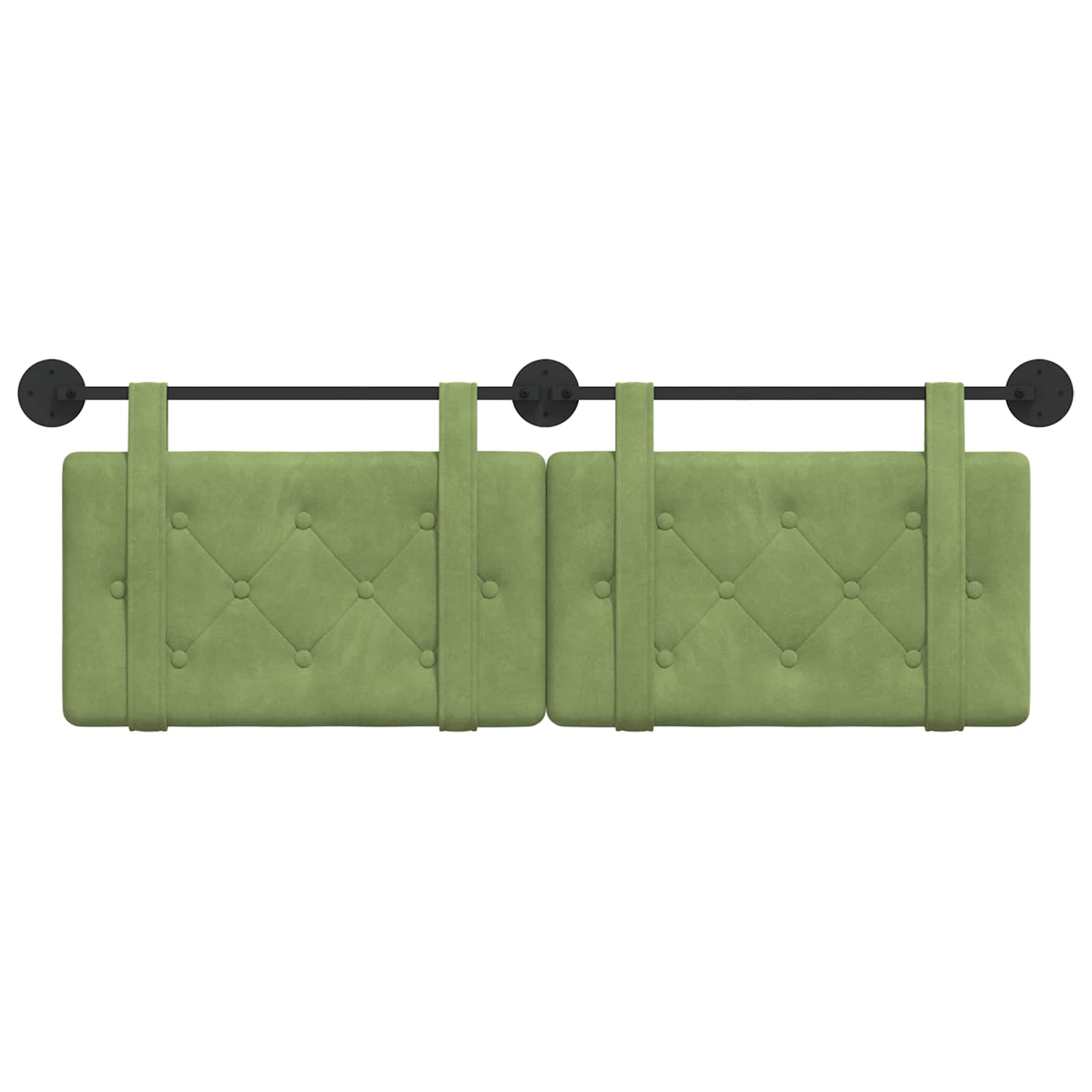 Testata appesa Verde chiaro 130 x 55 x 5 cm Velluto 42031639