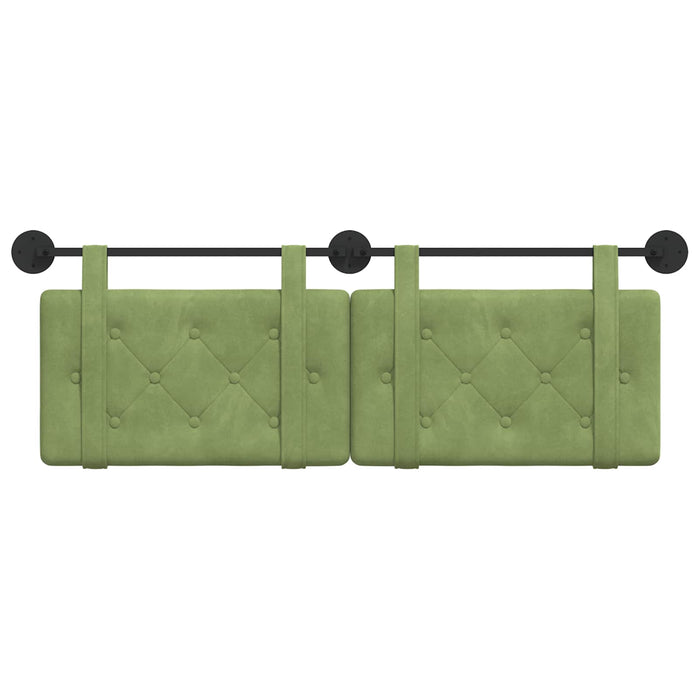 Testata appesa Verde chiaro 130 x 55 x 5 cm Velluto 42031639