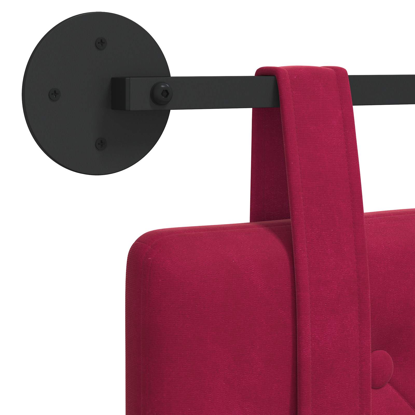 Testata appesa Rosso Vino 130 x 55 x 5 cm Velluto 42031641
