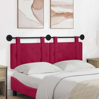 Testata appesa Rosso Vino 130 x 55 x 5 cm Velluto 42031641