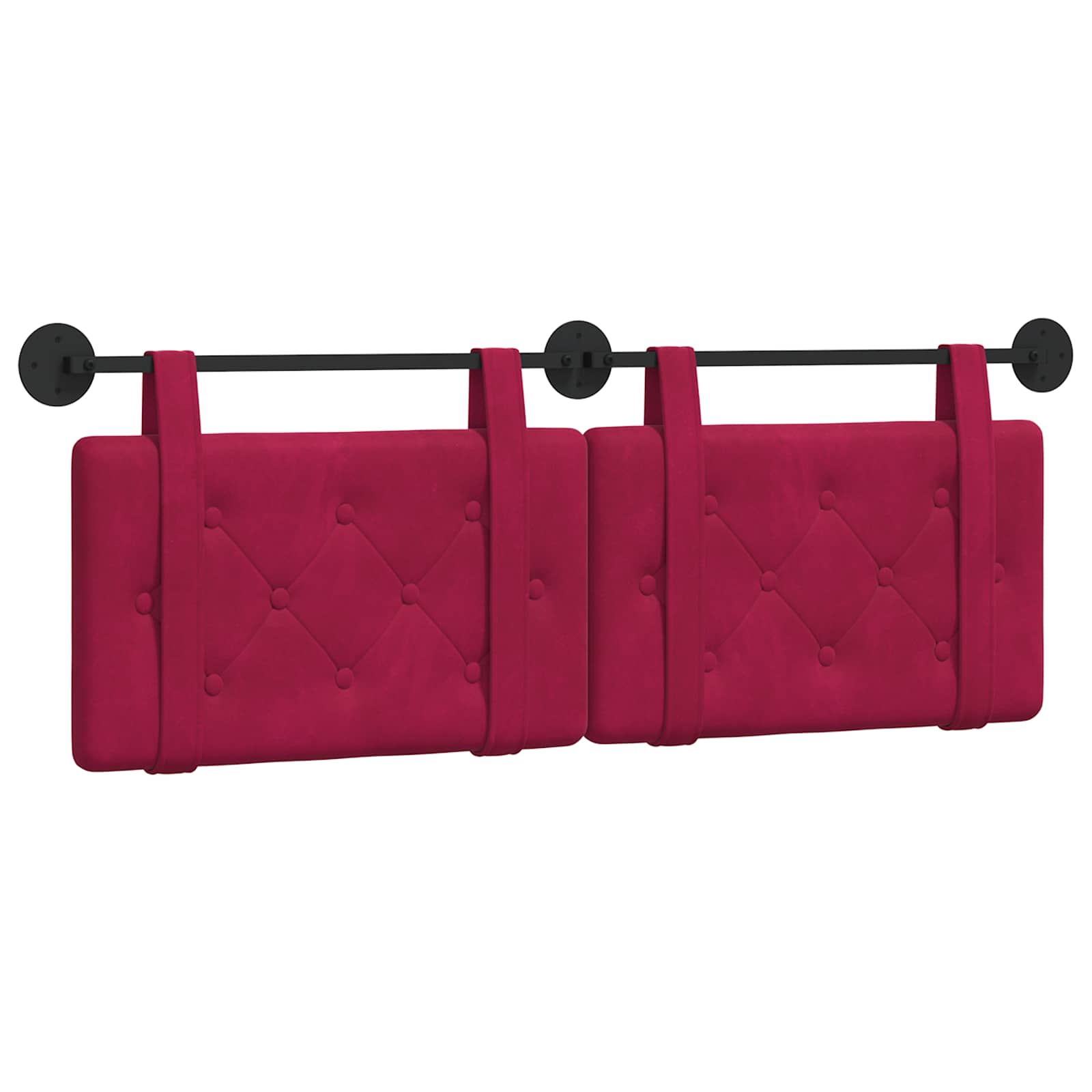 Testata appesa Rosso Vino 130 x 55 x 5 cm Velluto 42031641