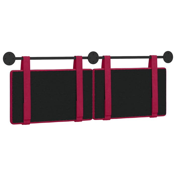 Testata appesa Rosso Vino 130 x 55 x 5 cm Velluto 42031641