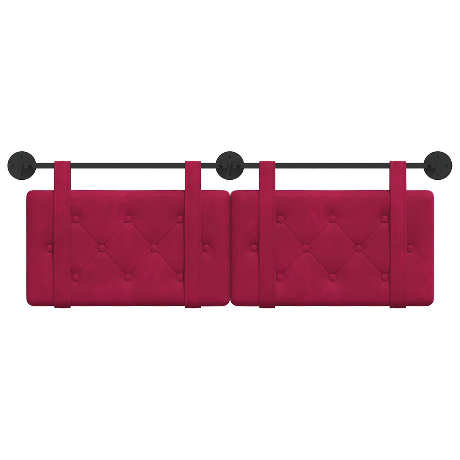 Testata appesa Rosso Vino 130 x 55 x 5 cm Velluto 42031641