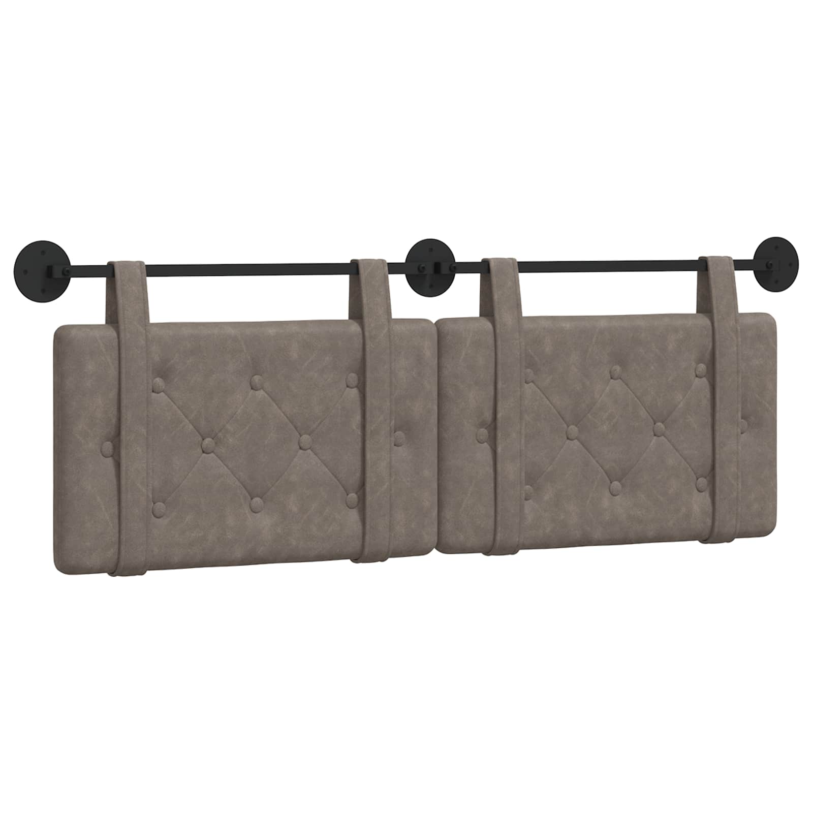 grigio con testiera 2 pcs Grigio 200 x 5 x 40 cm Compensato 42031661