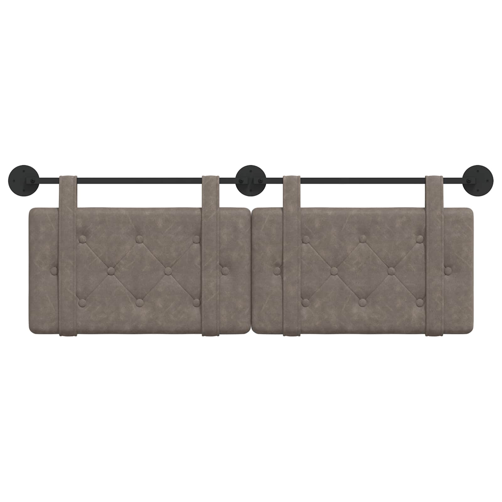 grigio con testiera 2 pcs Grigio 200 x 5 x 40 cm Compensato 42031661