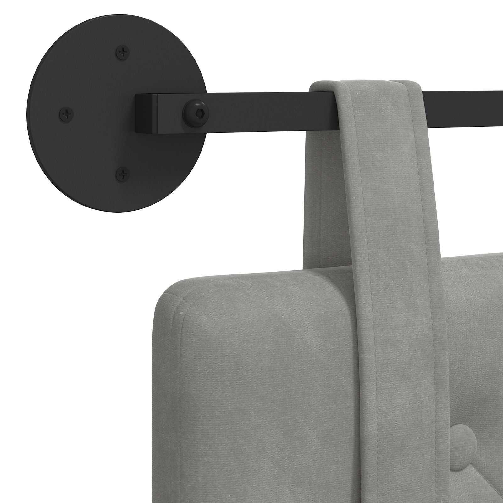 Testata appesa Grigio chiaro 150 x 55 x 5 cm Velluto 42031663