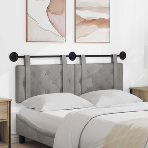 Testata appesa Grigio chiaro 150 x 55 x 5 cm Velluto 42031663