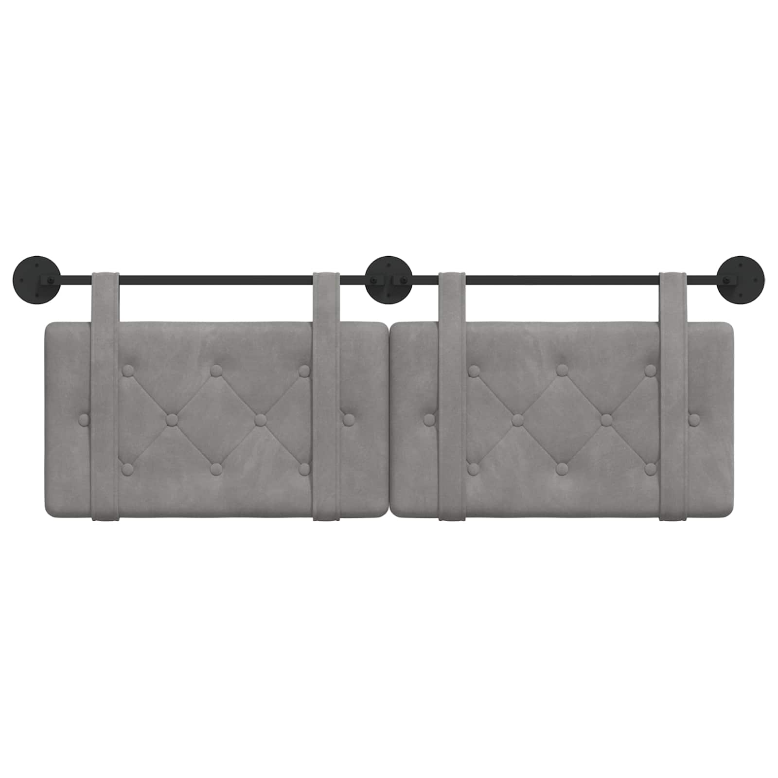 Testata appesa Grigio chiaro 150 x 55 x 5 cm Velluto 42031663