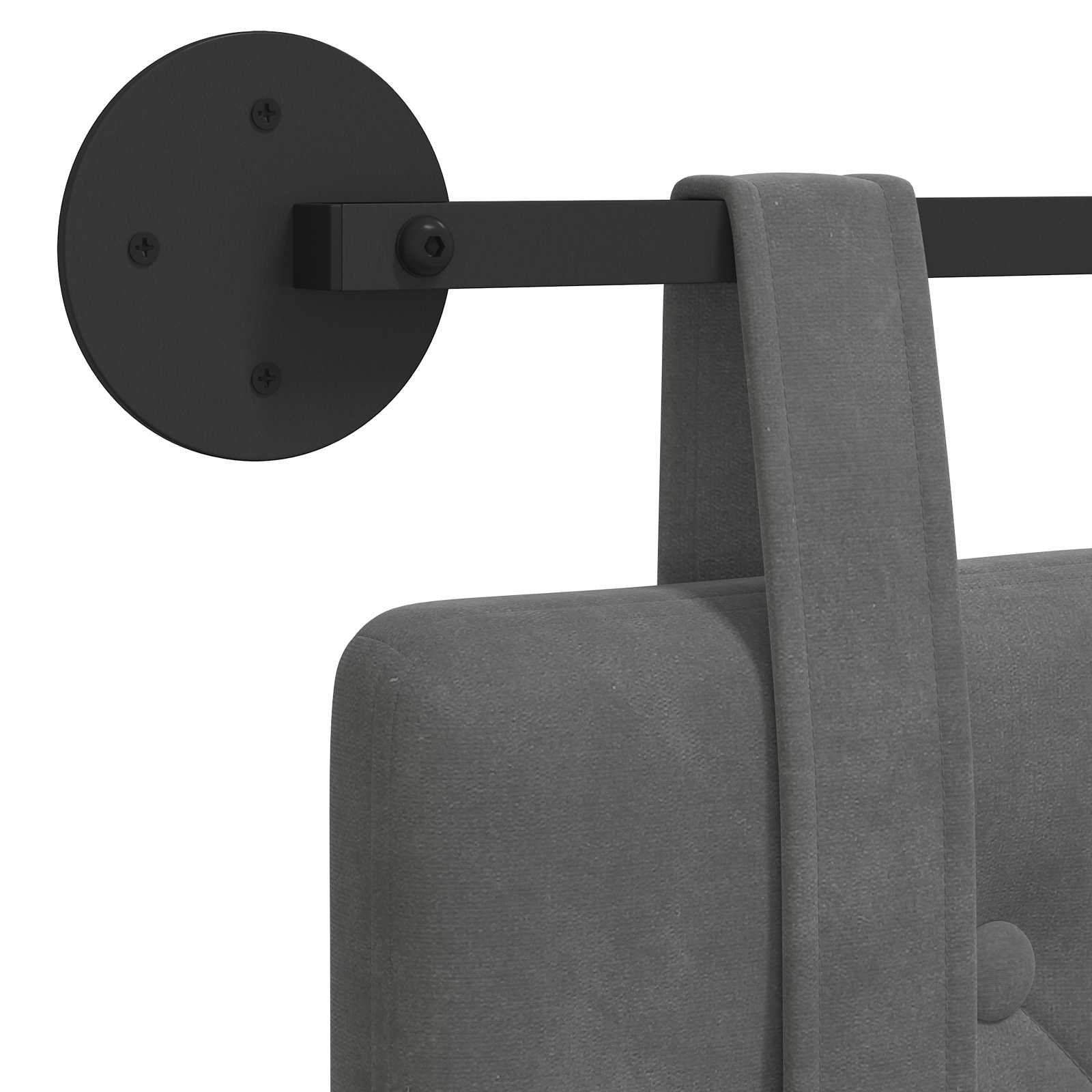 Testata appesa Grigio scuro 150 x 55 x 5 cm Velluto 42031664