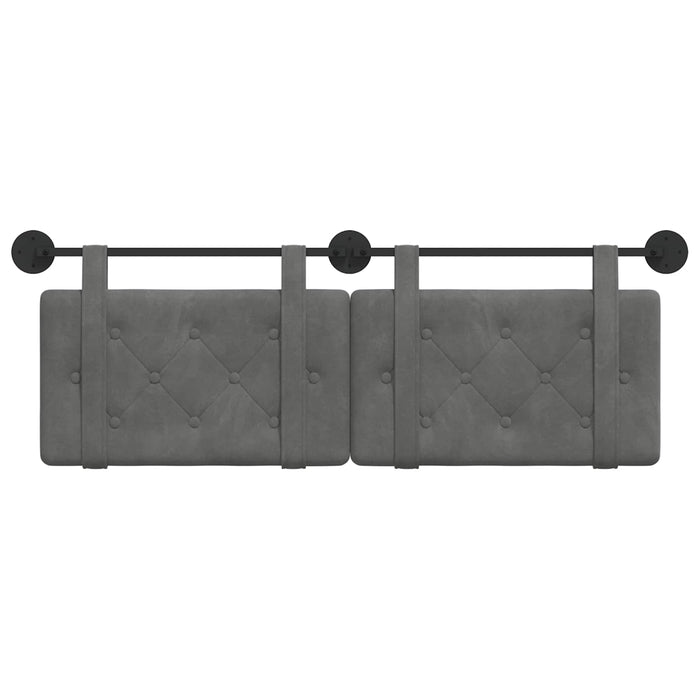 Testata appesa Grigio scuro 150 x 55 x 5 cm Velluto 42031664