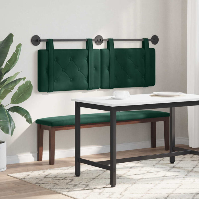 Testata appesa Verde Scuro 150 x 55 x 5 cm Velluto 42031665
