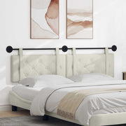 Testata appesa Montaggio a parete Crema 170 x 55 x 5 cm Velluto 42031699