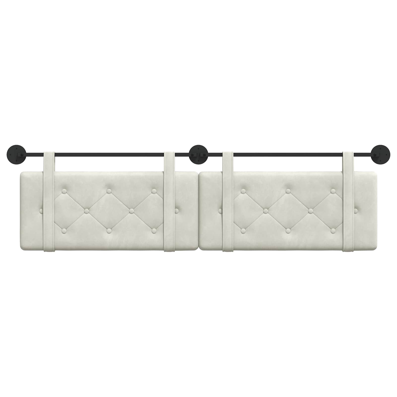 Testata appesa Montaggio a parete Crema 170 x 55 x 5 cm Velluto 42031699