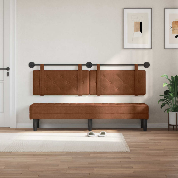 marrone con testiera 2 pcs Marrone 200 x 5 x 40 cm Compensato 42031714