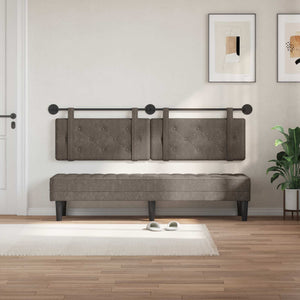 grigio con testiera 2 pcs Grigio 200 x 5 x 40 cm Compensato 42031715