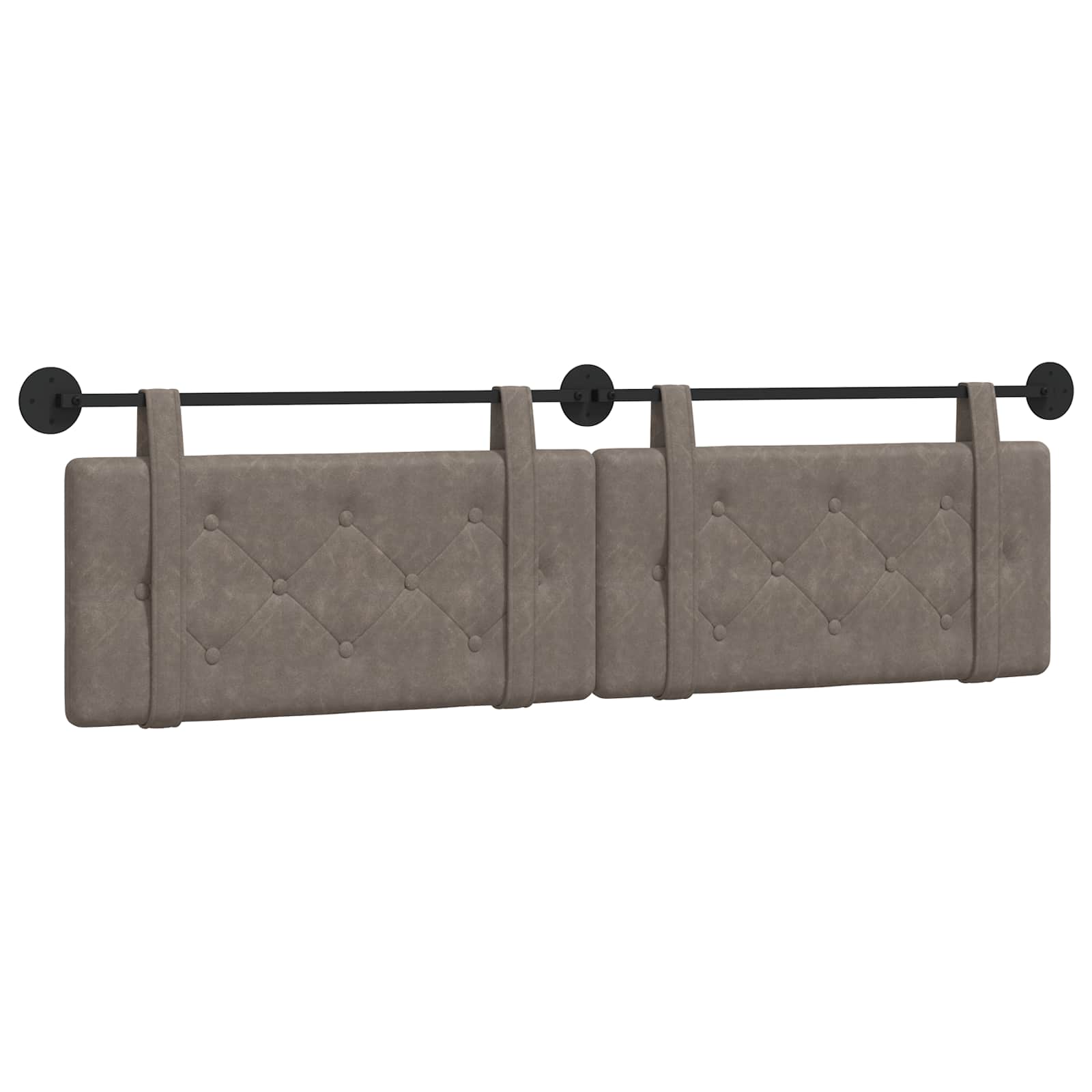 grigio con testiera 2 pcs Grigio 200 x 5 x 40 cm Compensato 42031715