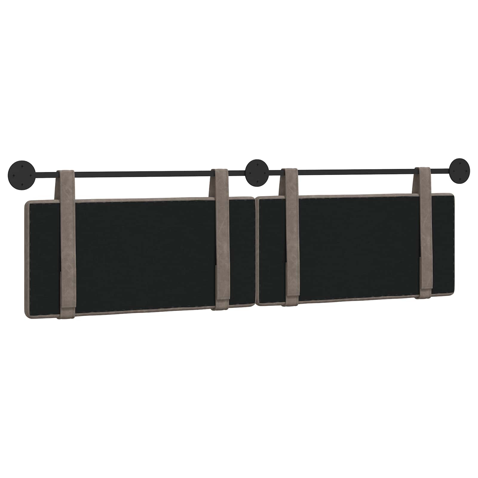grigio con testiera 2 pcs Grigio 200 x 5 x 40 cm Compensato 42031715