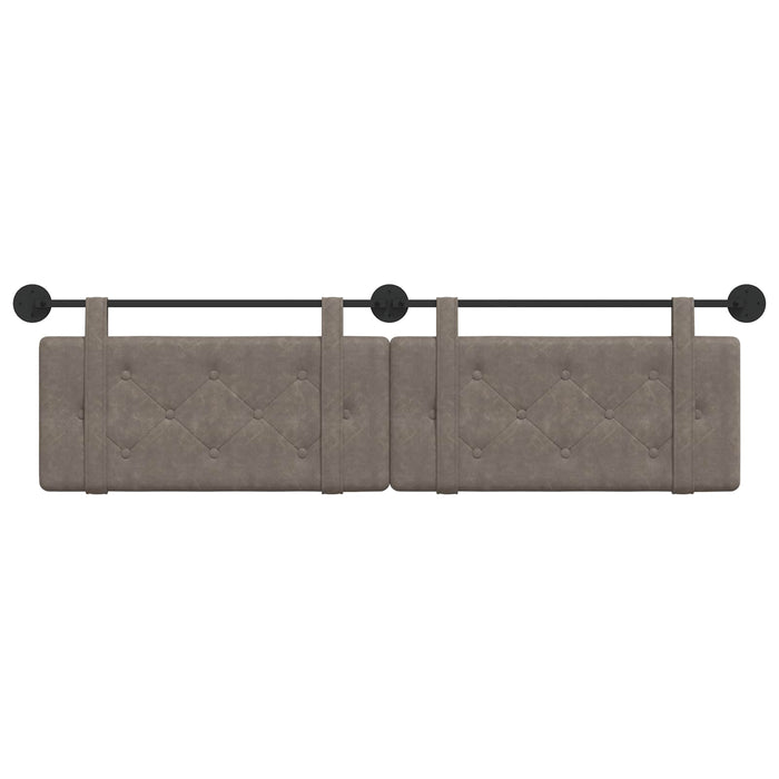 grigio con testiera 2 pcs Grigio 200 x 5 x 40 cm Compensato 42031715