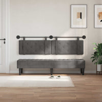 Testata appesa Grigio scuro 190 x 55 x 5 cm Velluto 42031718