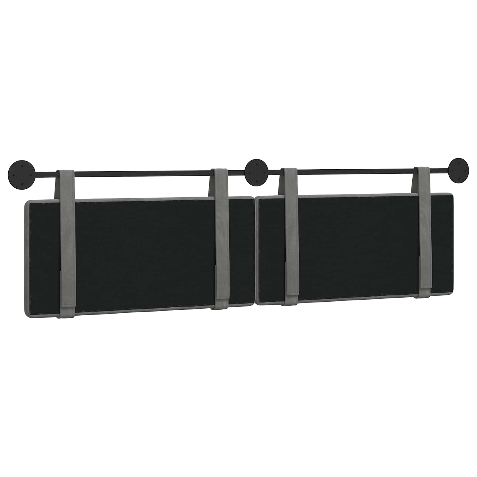 Testata appesa Grigio scuro 190 x 55 x 5 cm Velluto 42031718
