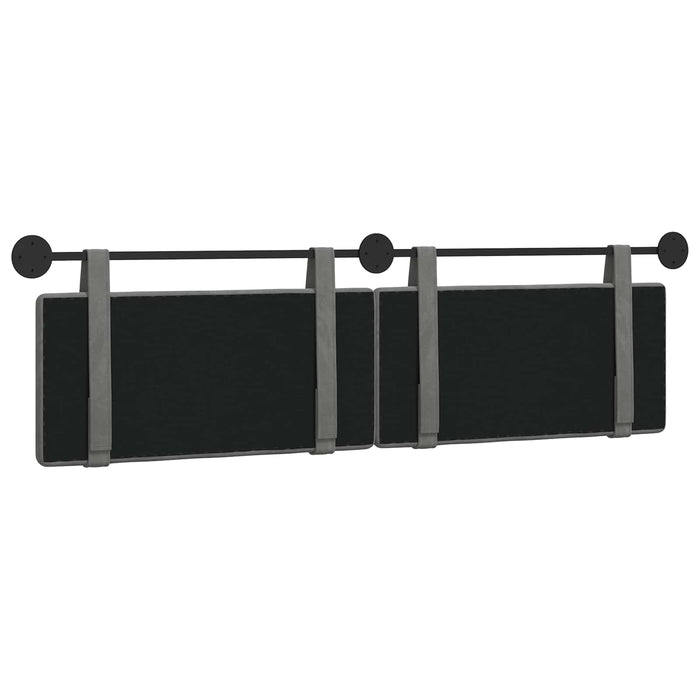 Testata appesa Grigio scuro 190 x 55 x 5 cm Velluto 42031718