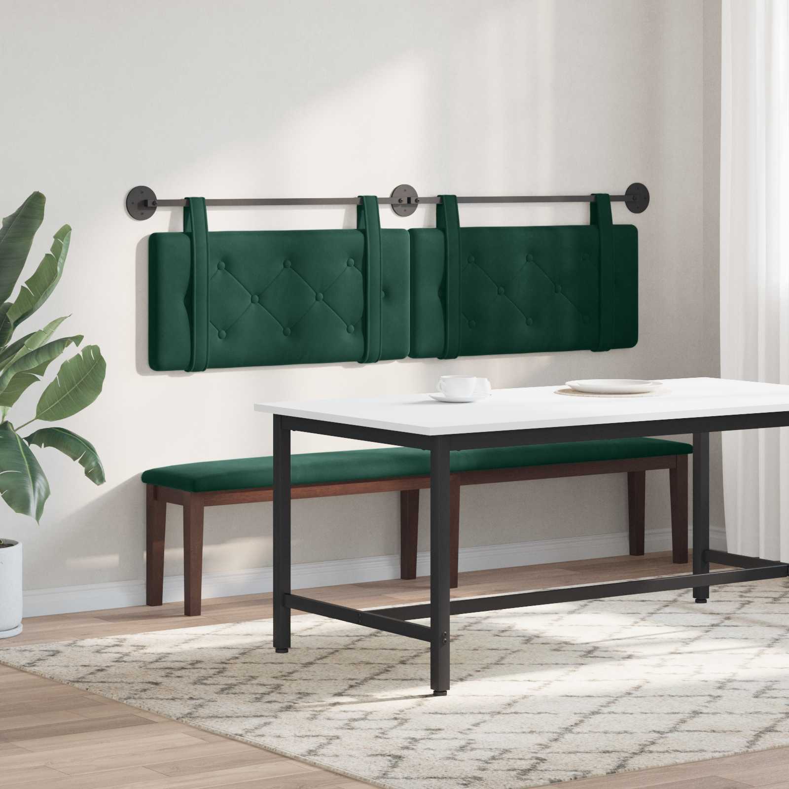 Testata appesa Verde Scuro 190 x 55 x 5 cm Velluto 42031719